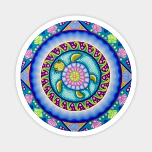 Little Turtle Mandala Magnet